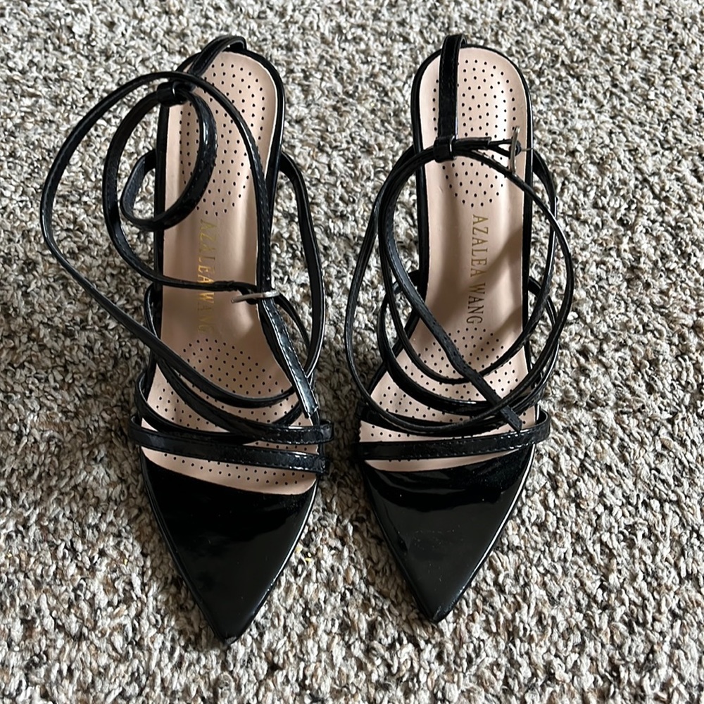 Azaela Wang Heels with diamonds on back heel
